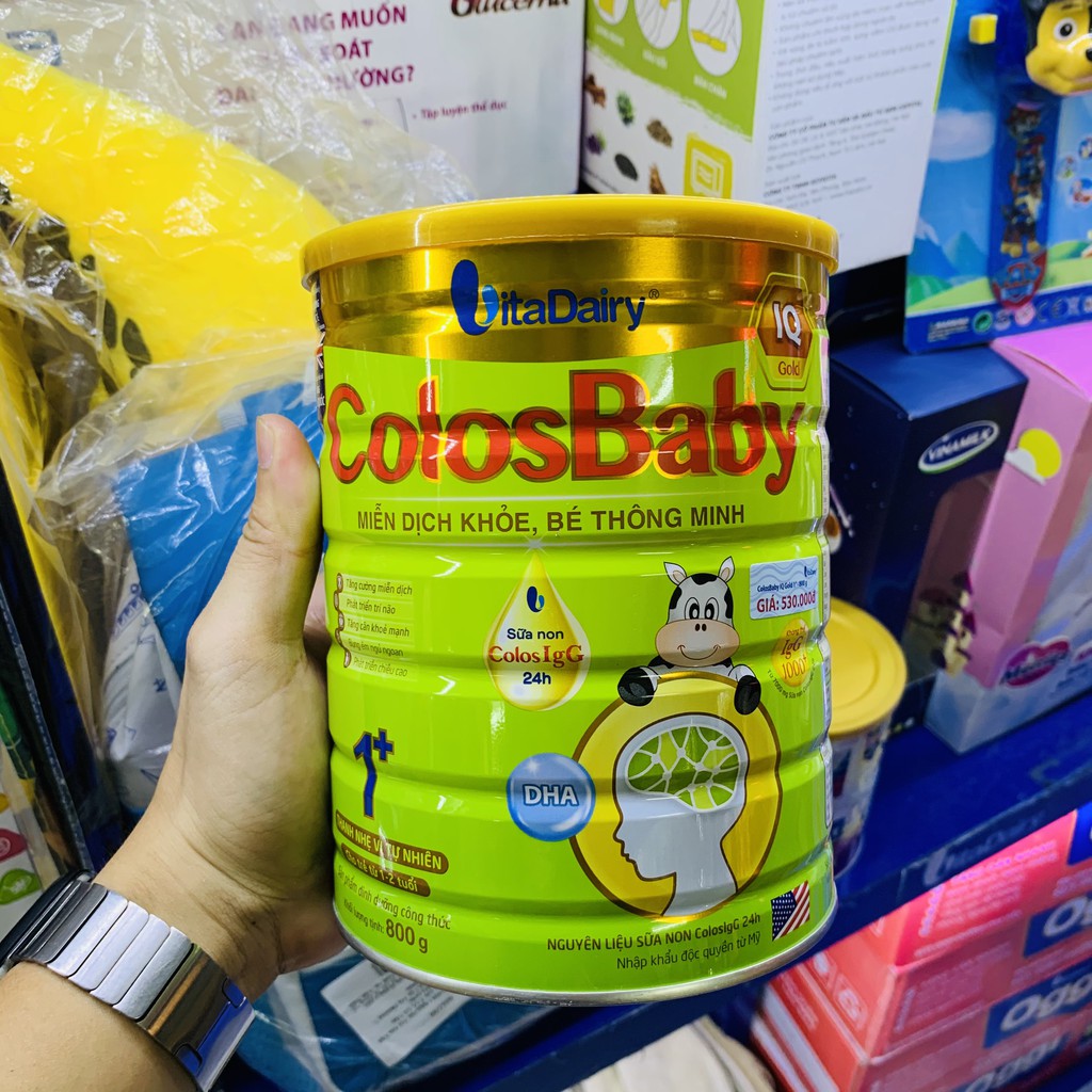 Sữa bột Vitadairy ColosBaby IQ Gold &amp; BIO 800G đủ số