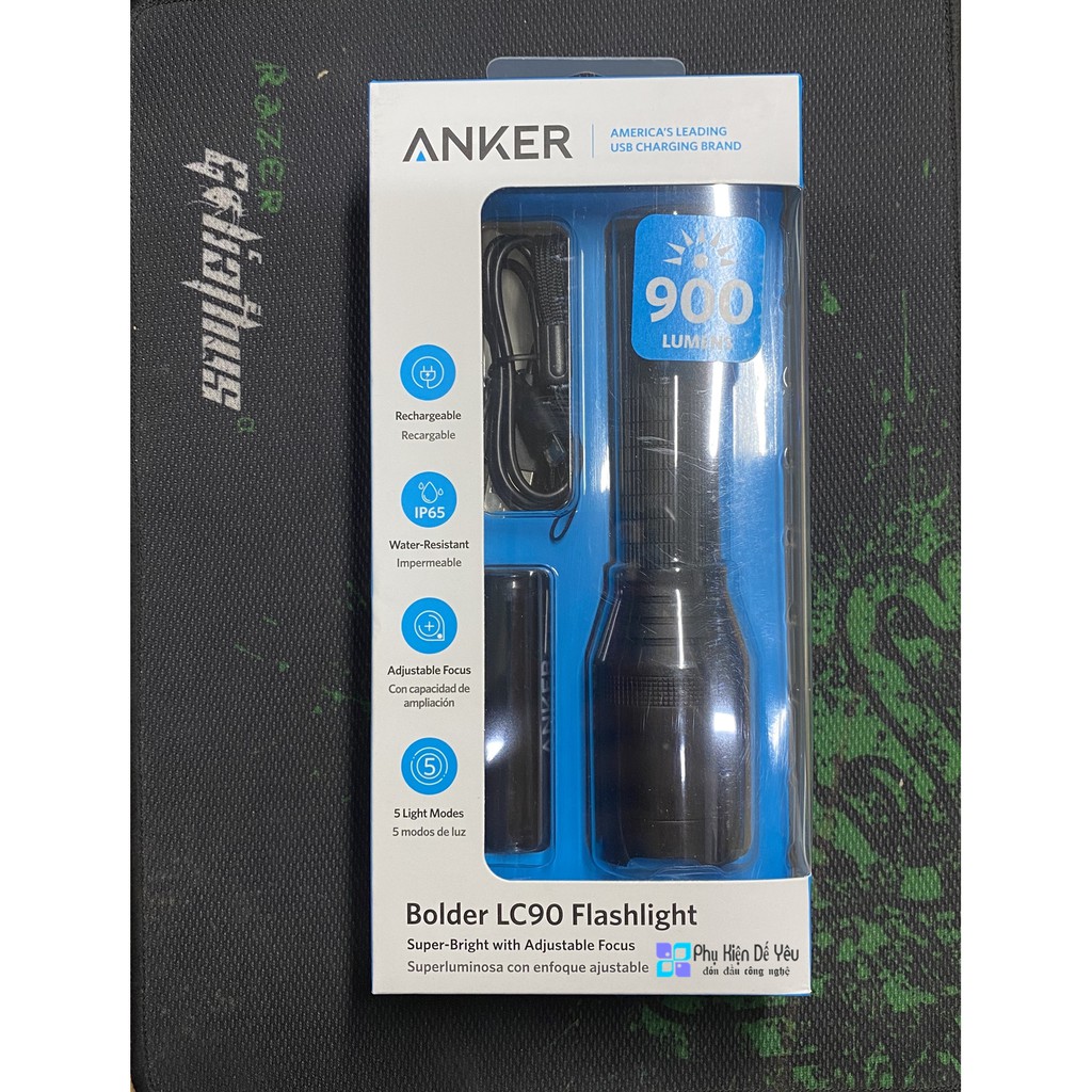 Đèn pin Anker LC90 Flashlight [Chính hãng phân phối, bảo hành 18 tháng]