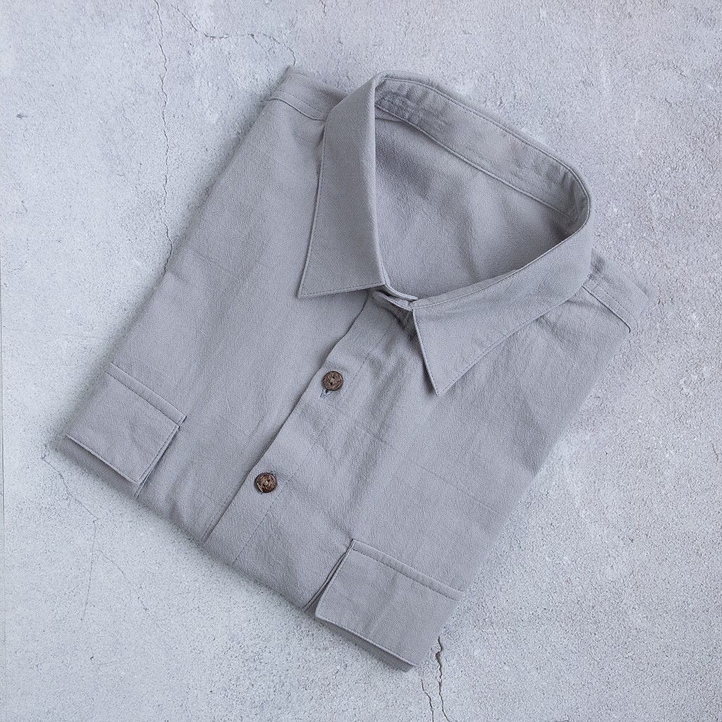 Áo Đũi Nam Cổ Bẻ, Áo Sơ Mi Cộc Tay Chất Liệu Đũi Mềm Nhẹ Thoáng Mát Thấm Hút Mồ Hôi - AC94 - Shopmens | BigBuy360 - bigbuy360.vn