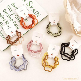 Laa6-4 Miếng Co Giãn Tóc Scrunchies Thời Trang Dây Buộc Tóc Sóng