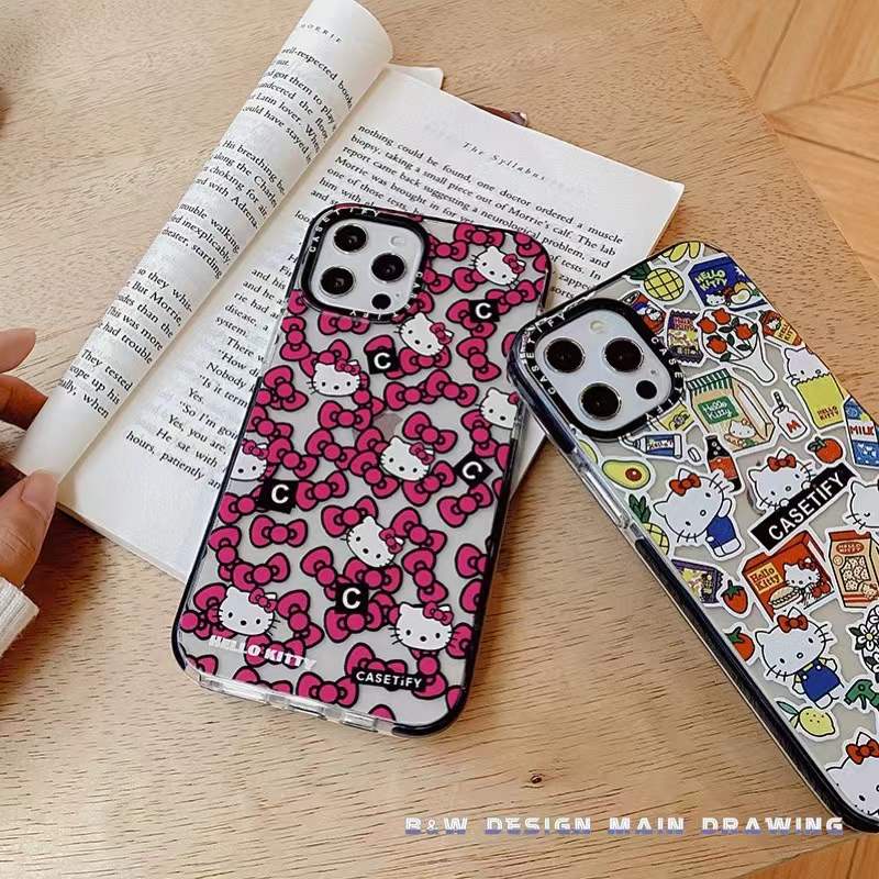 Ốp điện thoại dẻo trong suốt in hình Hello Kitty thích hợp cho IPHONE 13 12 11 PRO MAX MINI XR X XS MAX 6 6S 7 8 PLUS