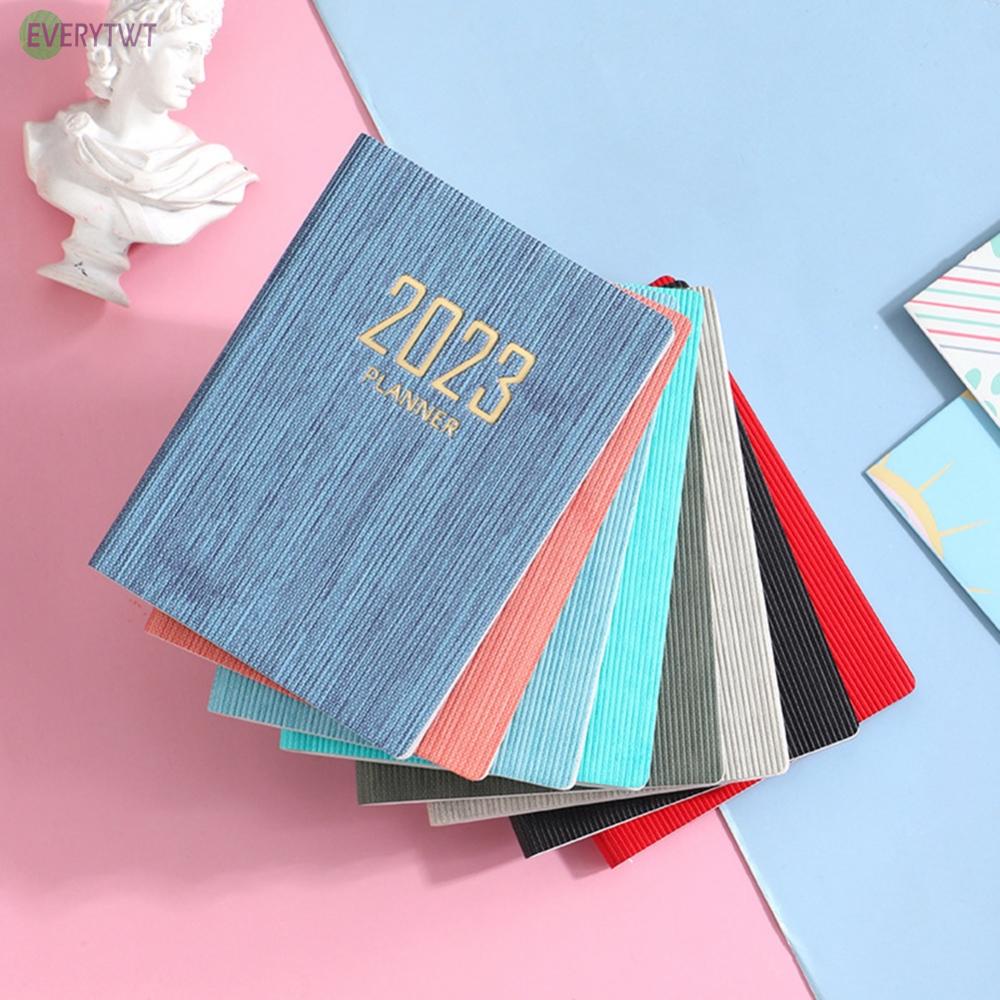 2023 English Schedule Book A7 Daily Plan Notebook Planner 77*106 MM Calendar(in stock）