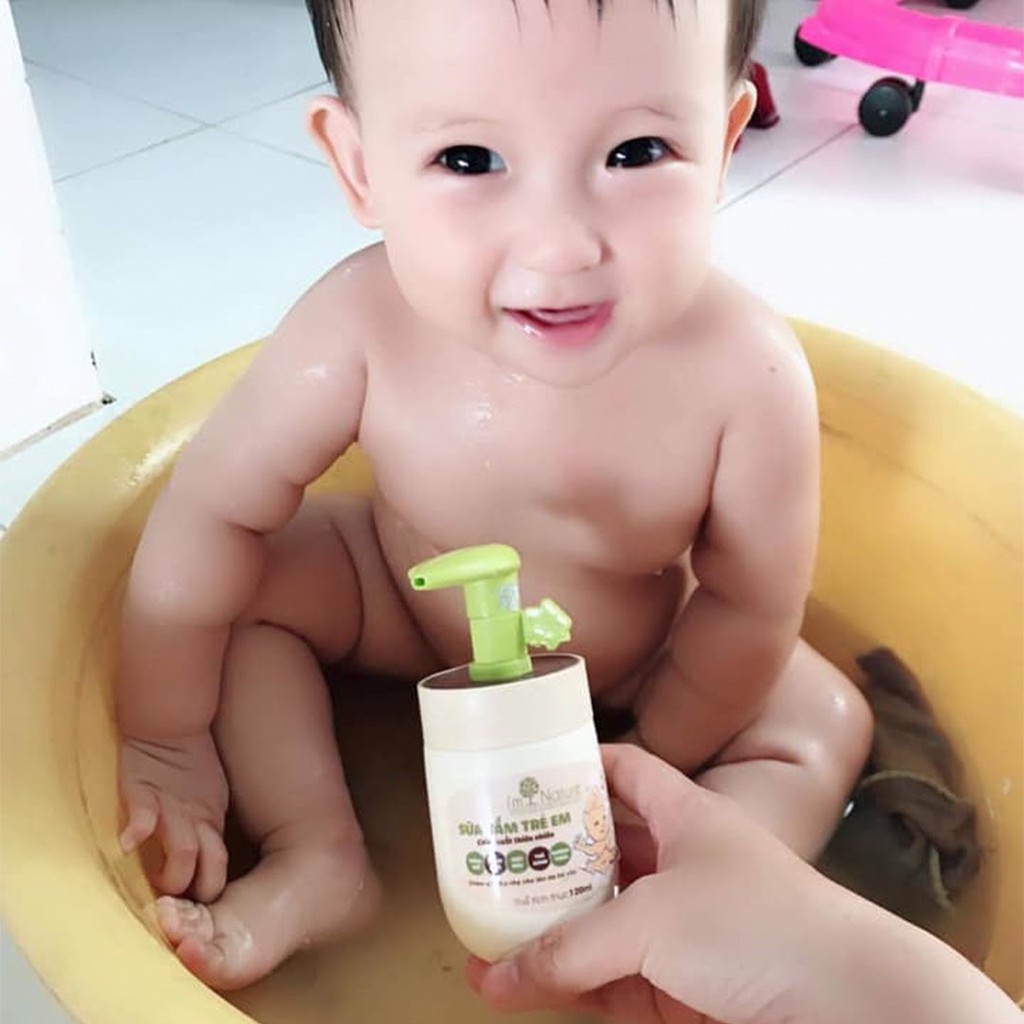 [An toàn - Tiết kiệm]Sữa tắm trẻ em I’m Nature ngừa rôm sảy,mụn nhọt và côn trùng giúp bé có làn da mềm mịn (chai 120ml)