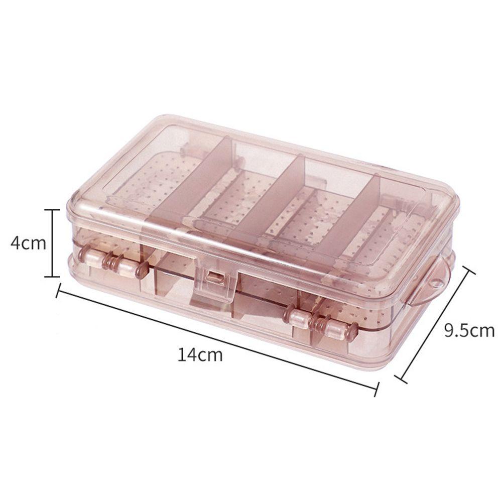 Hộp Đựng Trang Sức Trong Suốt 10 Ô Hình Chữ Nhật Mini Ốp