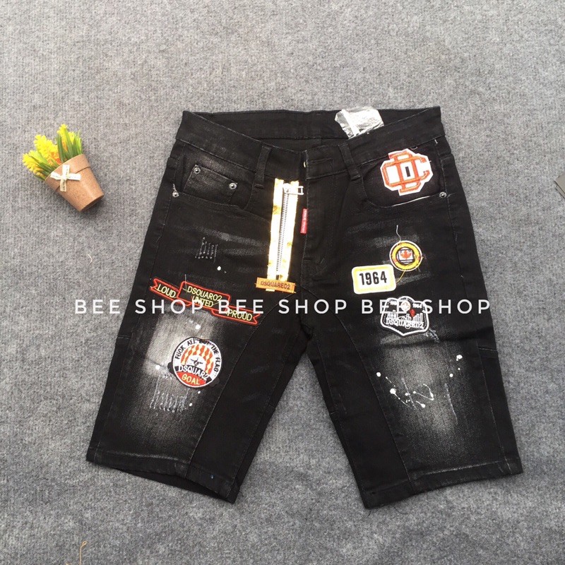 ck Quần bò ngố Dsq 6 logo khoá lệch , quần jean đùi nam, quần short bò - Bee Shop