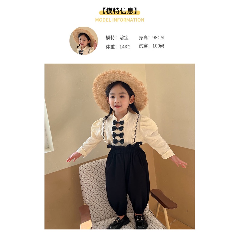 Girls Chanel style suit 2022 early spring new children's clothing Western style retro children's spring clothing pure cotton literary two-piece set
