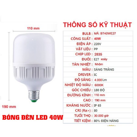 BÓNG ĐÈN LED TRỤ TIẾT KIỆM ĐIỆN NĂNG - RẺ NHẤT SHOPEE