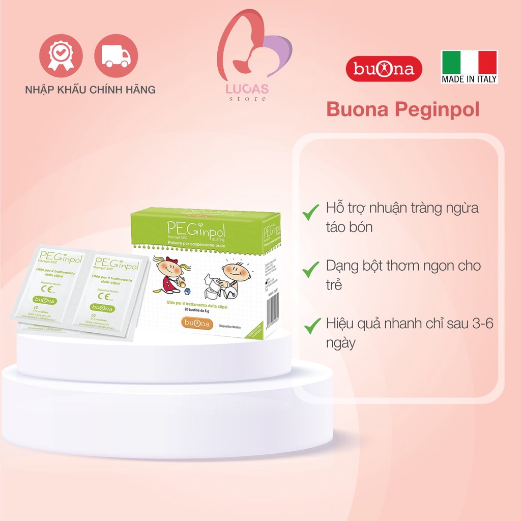 Buona peginpol hỗ trợ giảm táo bón , nhuận tràng - TP006