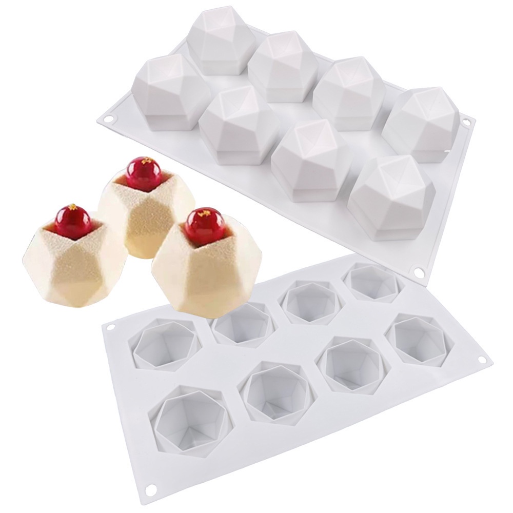 Khuôn Silicone Làm Bánh Mousse/Xà Phòng/Xà Phòng Hình Khối Rubik 3D DIY