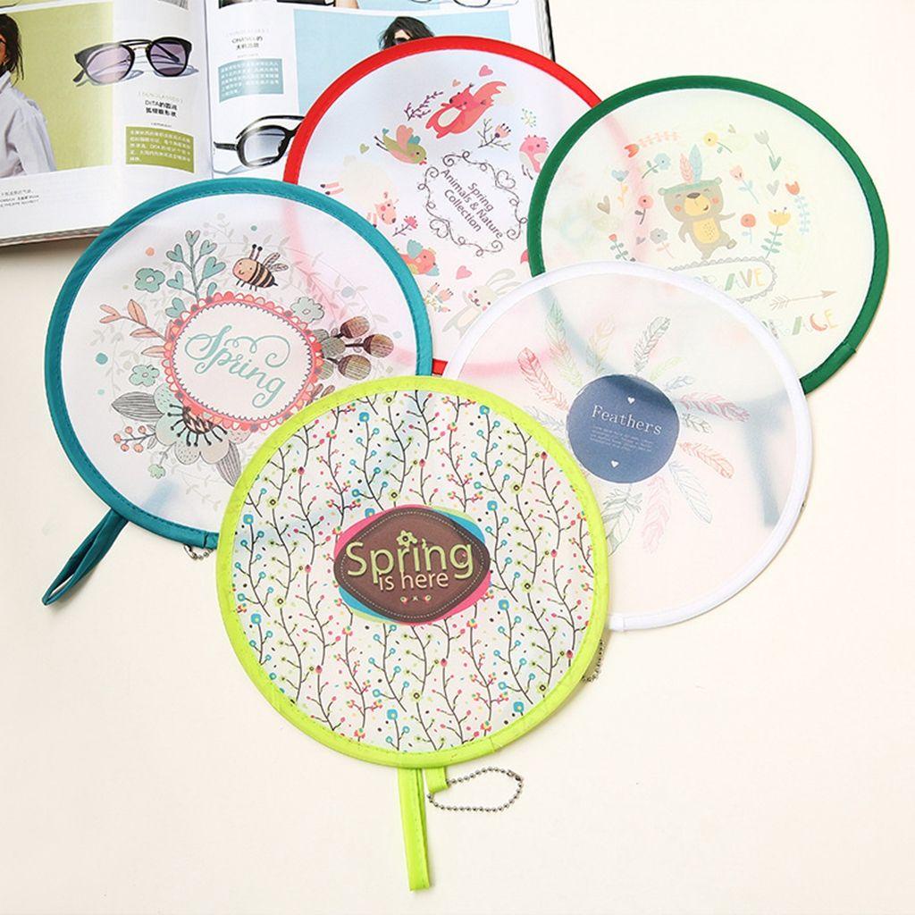 Aaron1 Quạt Gấp Cầm Tay Hoạt Hình Sáng Tạo Thời Trang Trang Trí Nhà Cửa