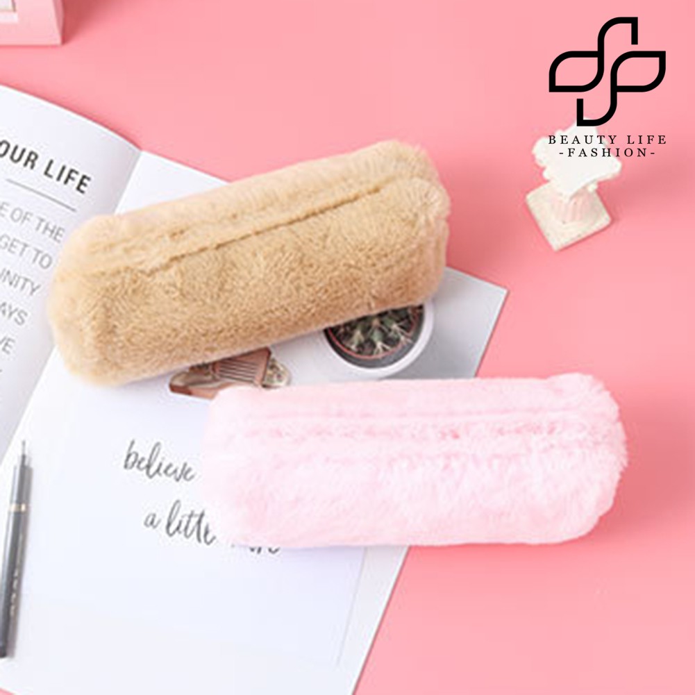 Túi nhung mềm màu trơn phối khóa kéo tiện dụng chất lượng cao