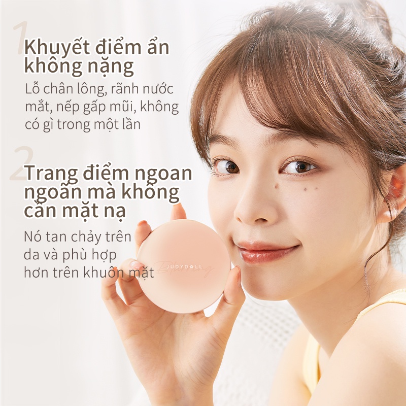 Phấn phủ dạng bột JUDYDOLL che khuyết điểm kiềm dầu cố định lớp trang điểm lâu trôi 4g