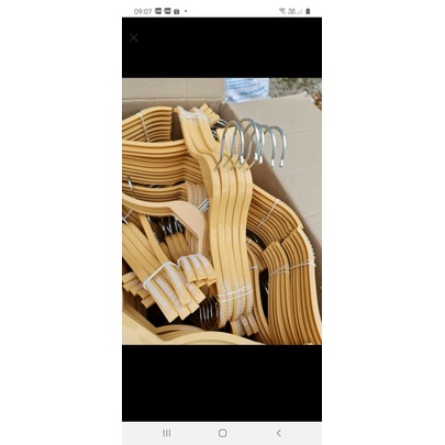 Móc Nhựa Vàng GIẢ TRE (10 Cái) NGƯỜI LỚN [FREE SHIP -RẺ] vàng vai đệm-đầu móc tròn inox sáng xoay được 360 độ