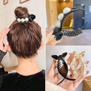  Kẹp Tóc Càng Cua Đính Ngọc Trai Giả Cỡ Lớn Thời Trang Hàn Quốc Thanh Lịch