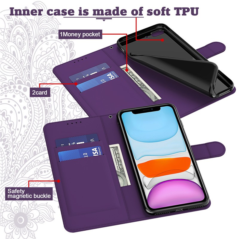 Bao Da Điện Thoại In Hoa Văn Sang Trọng Cho Samsung Galaxy A11 A21 A31 A41 M51 A21S M21 M31S wallet soft pu leather flip case cover | BigBuy360 - bigbuy360.vn