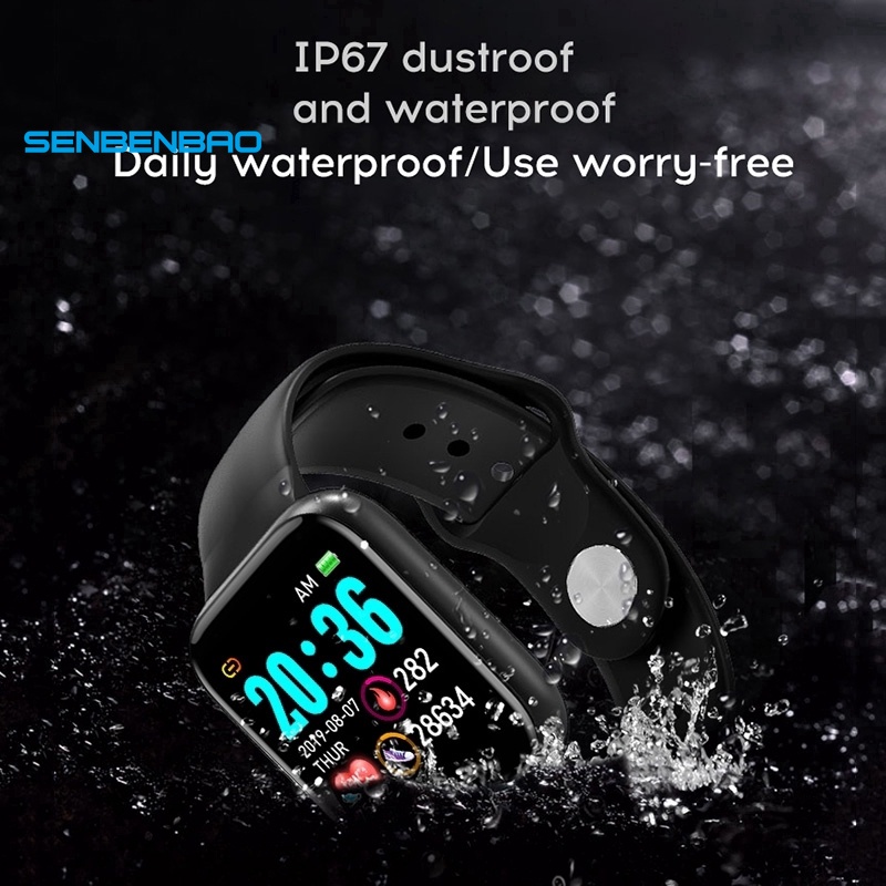 Đồng Hồ Thông Minh Y68 Chống Thấm Nước IP67 Theo Dõi Nhịp Tim Kết Nối Bluetooth PK 116plus Y68 D18 D20