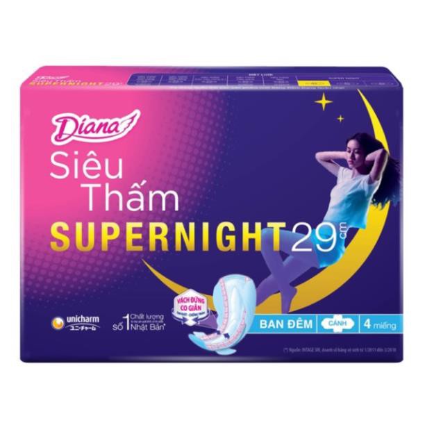 Băng Vệ Sinh Ban Đêm Diana Siêu Thấm Super Night 29cm/ 35cm