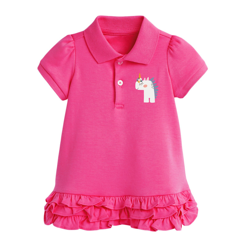 [Chính hãng] Đầm Polo Cho Bé Gái Little Maven - Váy Cộc Tay Viền Bèo Domikids Từ 2-7 Tuổi Phong Cách Âu Mỹ