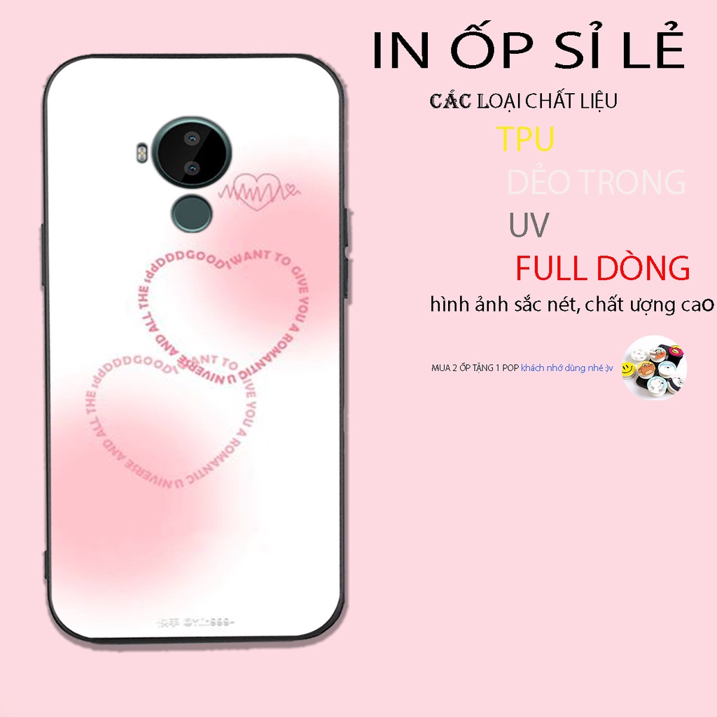 Ốp lưng điện thoại nokia c10 / nokia c20 / nokia c30 trái tim sắc màu