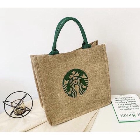 Túi Cói Đi Biển Đi Chơi STARBUC Phòng cách Hàn Quốc Tiện Lợi Sang Chảnh🍒FREESHIP🍒Túi Cói Du Lịch