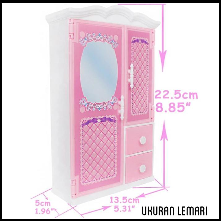 Tủ Quần Áo Đồ Chơi Búp Bê Barbie