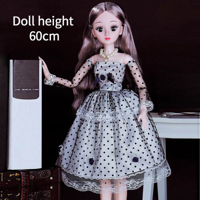 Búp Bê Công Chúa Bjd 60cm Kèm Quần Áo Dễ Thương Cho Bé Gái