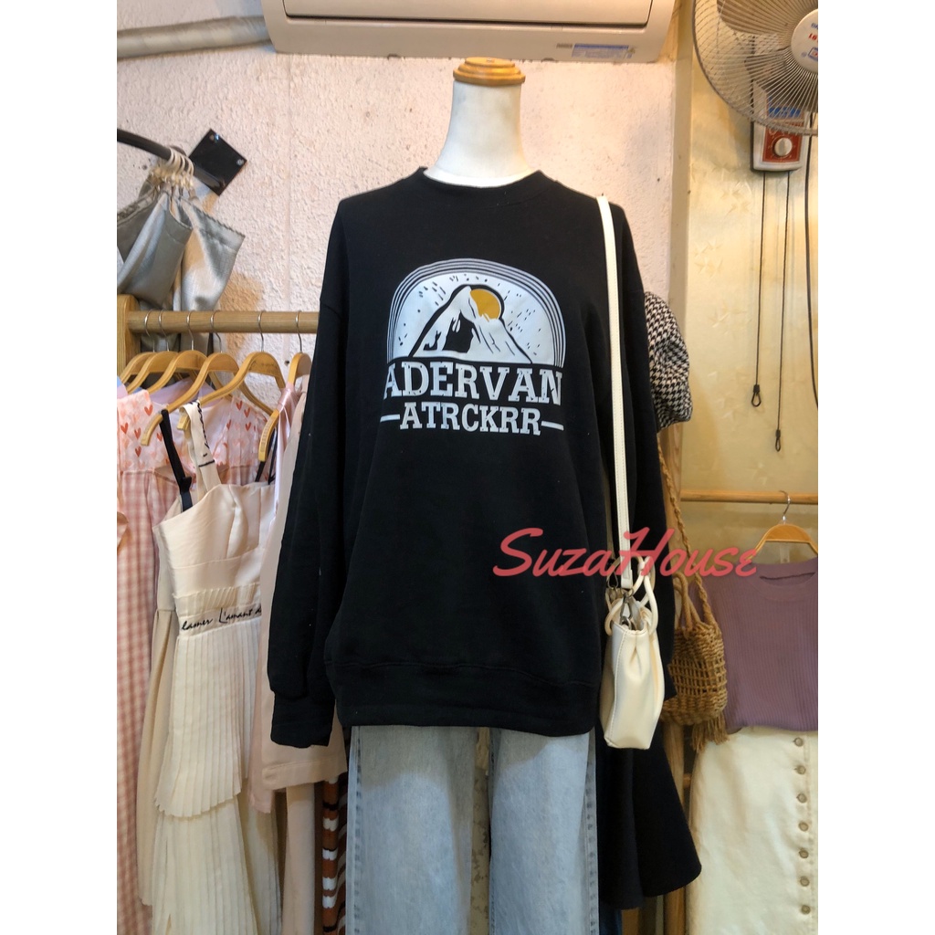 Áo Nỉ Sweater Advan Nữ Form Rộng Vải Nỉ Bông Dày Dặn phong cách Ulzzang SuzaHouse_Store SWTADVAN