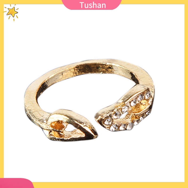 Nhẫn Hở Hình Chiếc Lá Đính Đá Thời Trang Cho Nữ
