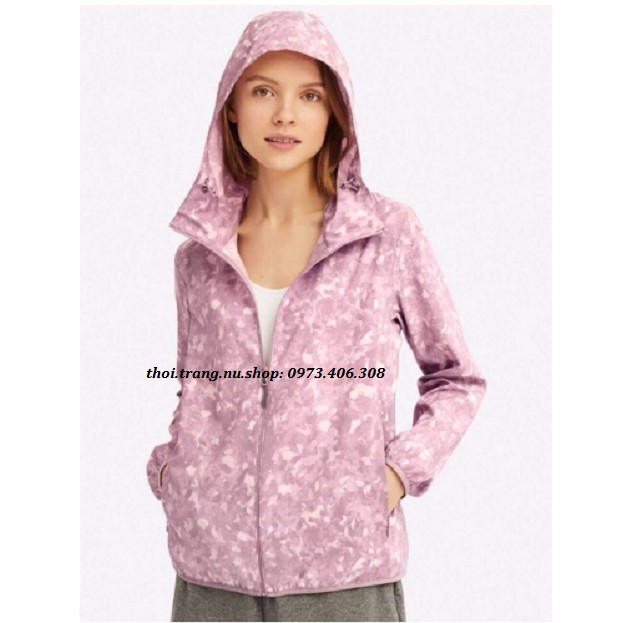 Áo gió nữ loang màu