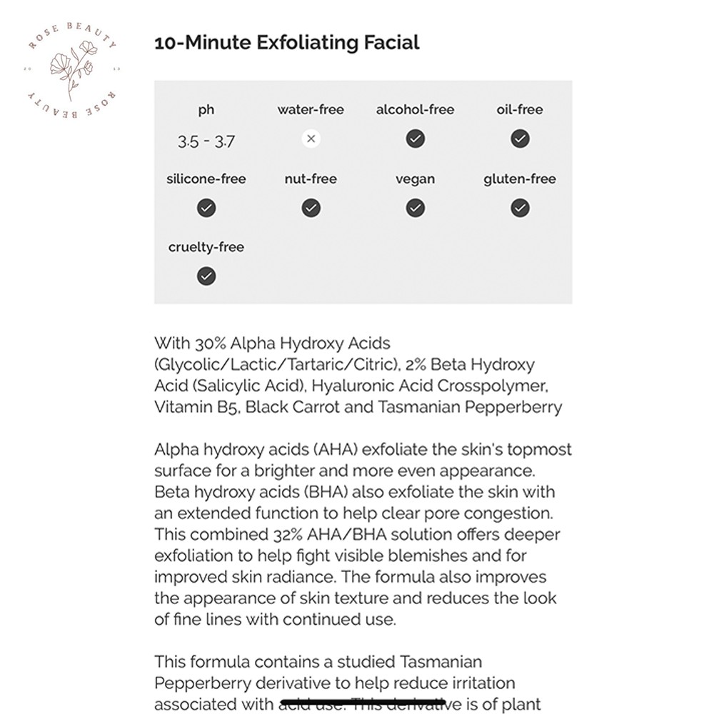 [Mã COS1904 giảm 8% đơn 300K] Tẩy tế bào chết The Ordinary AHA 30% + BHA 2% Peeling Solution 30ml | BigBuy360 - bigbuy360.vn