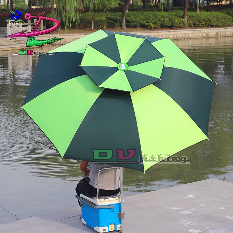 Ô dù câu cá, che mưa nắng 4 mùa, dã ngoại (2 TẦNG ) rộng 2m, 2m2 , 2m4