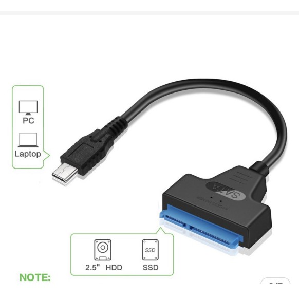 Cáp Chuyển Đổi Type C.1 Sang Hdd Ssd 10gbps Cho Ổ Cứng 2.5 Inch Sata chiều dài 20cm