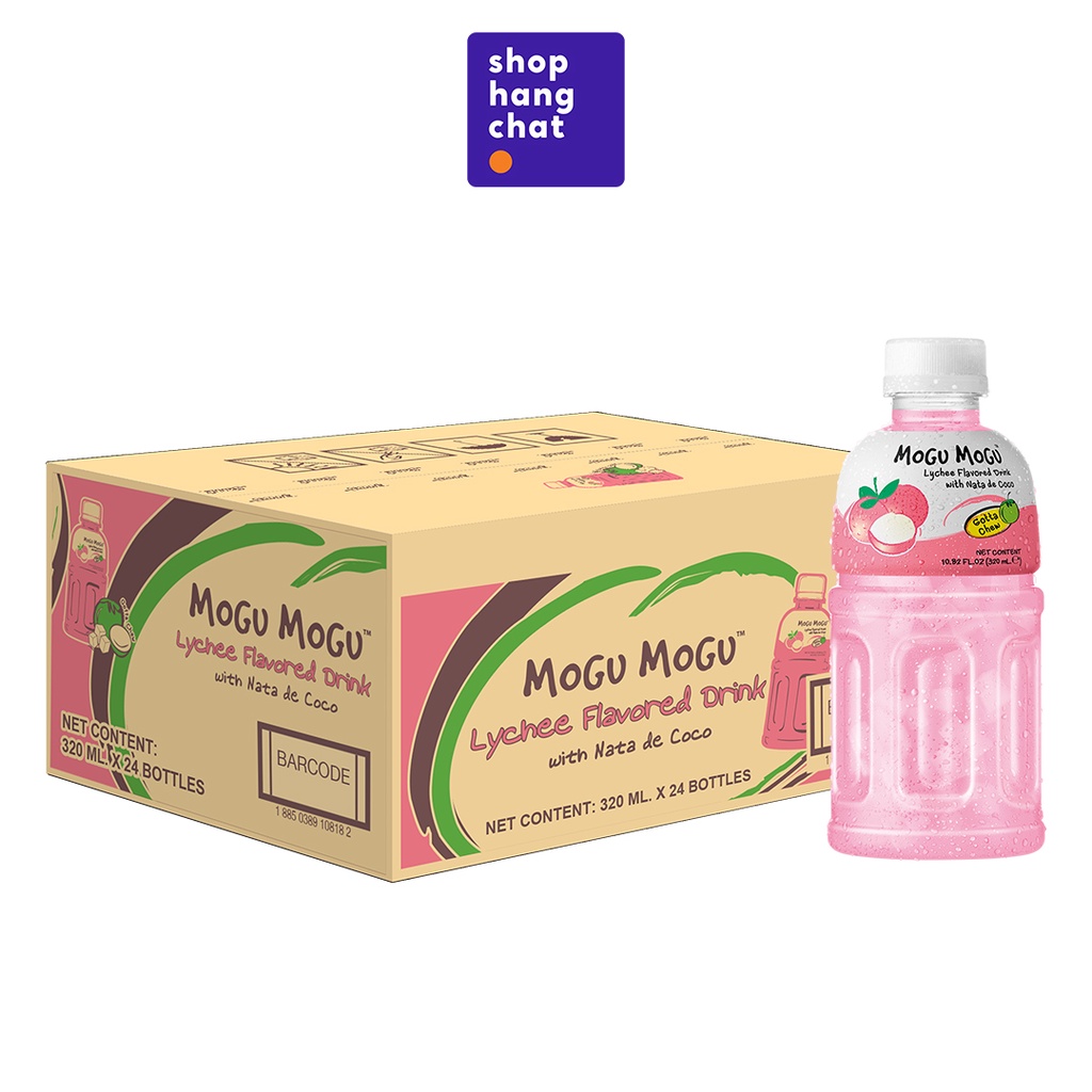 Nước Trái Cây Mogu Mogu Thạch Dừa Vị Dâu, Xoài, Dừa, Dứa, Ổi, Vải, Dưa Hấu 320ml