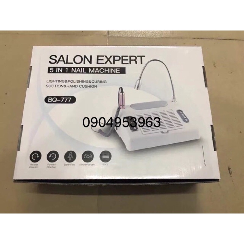Máy hút bụi làm móng , máy hơ , máy mài , đèn led, kê tay 5 trong 1
