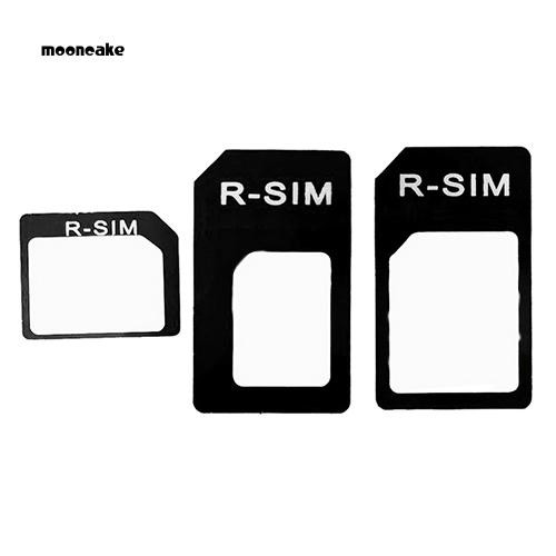 Bộ chuyển đổi thẻ SIM Nano sang Micro SIM sang SIM tiêu chuẩn 3 trong 1 kèm que lấy SIM chuyên dụng