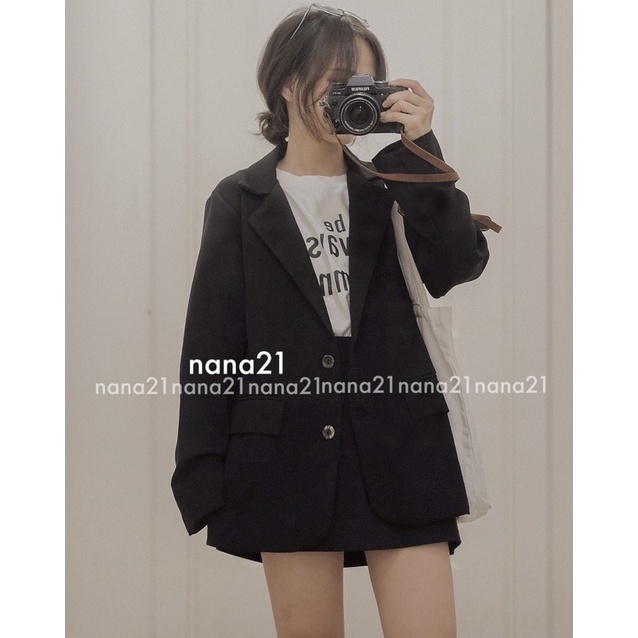 Áo blazer/ áo vest trơn hai lớp hàn quốc Nana21/Nanastore21