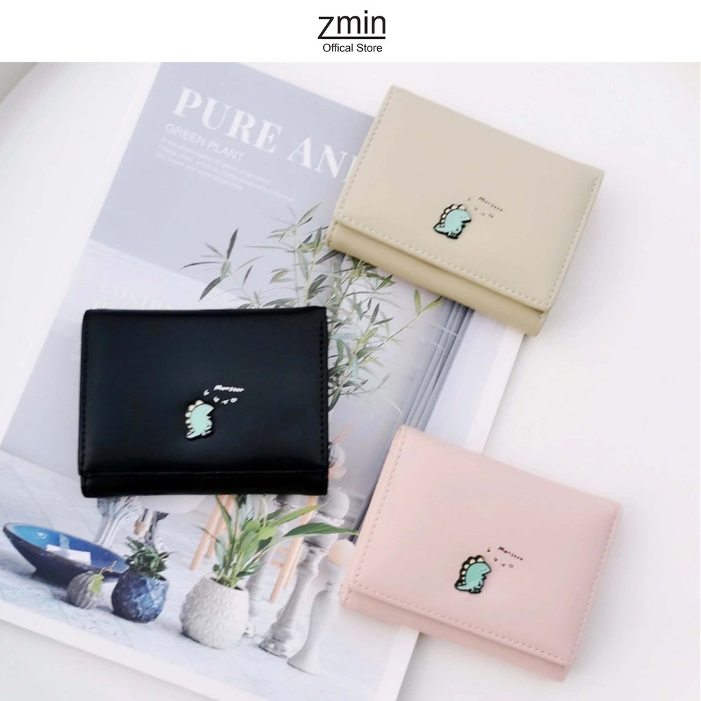 Ví bóp nữ mini cầm tay khủng long Zmin, chất liệu cao cấp có thể bỏ túi - V023
