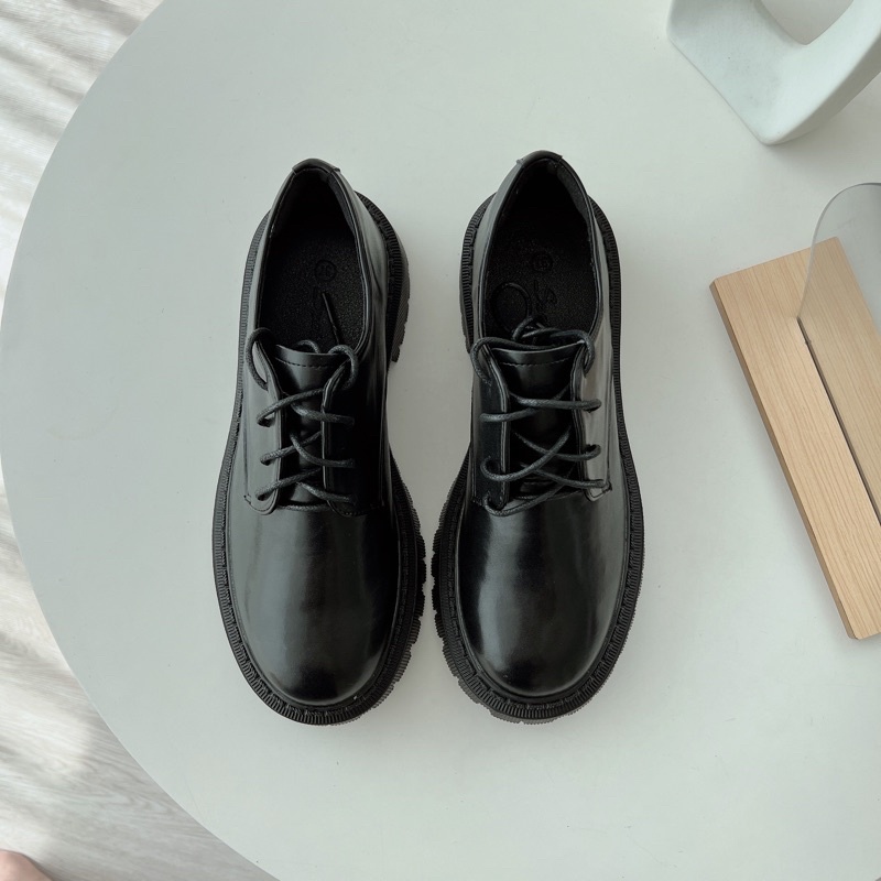 Giày 1611-2 Oxford nữ buộc dây đế cao 4.5cm