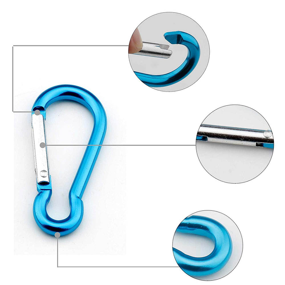 Set 5 móc khóa cài carabiner bằng nhôm đa năng tiện lợi dành cho hoạt động ngoài trời