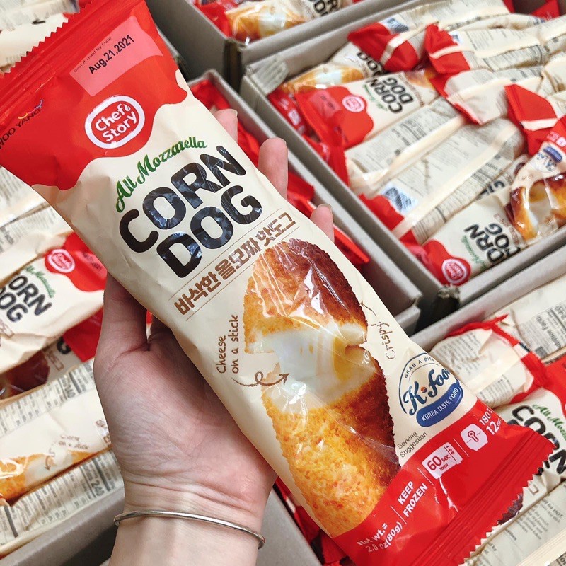 Hotdog Phomai Hàn Quốc  xúc xích phô mai gói 80gr