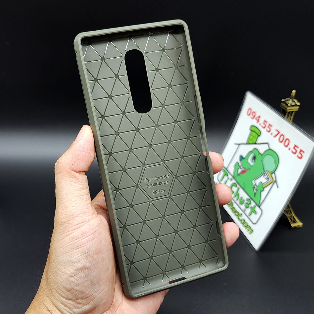 [Ảnh Thật] Ốp Lưng SONY Xperia 1/ XZ4 Dẻo Carbon Phay Xước Chống Sốc