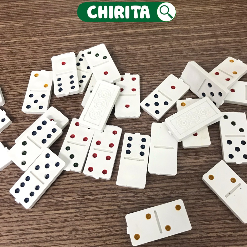 Bộ Cờ Domino Giải Trí - Cờ Domino Nhựa Trắng - Chirita