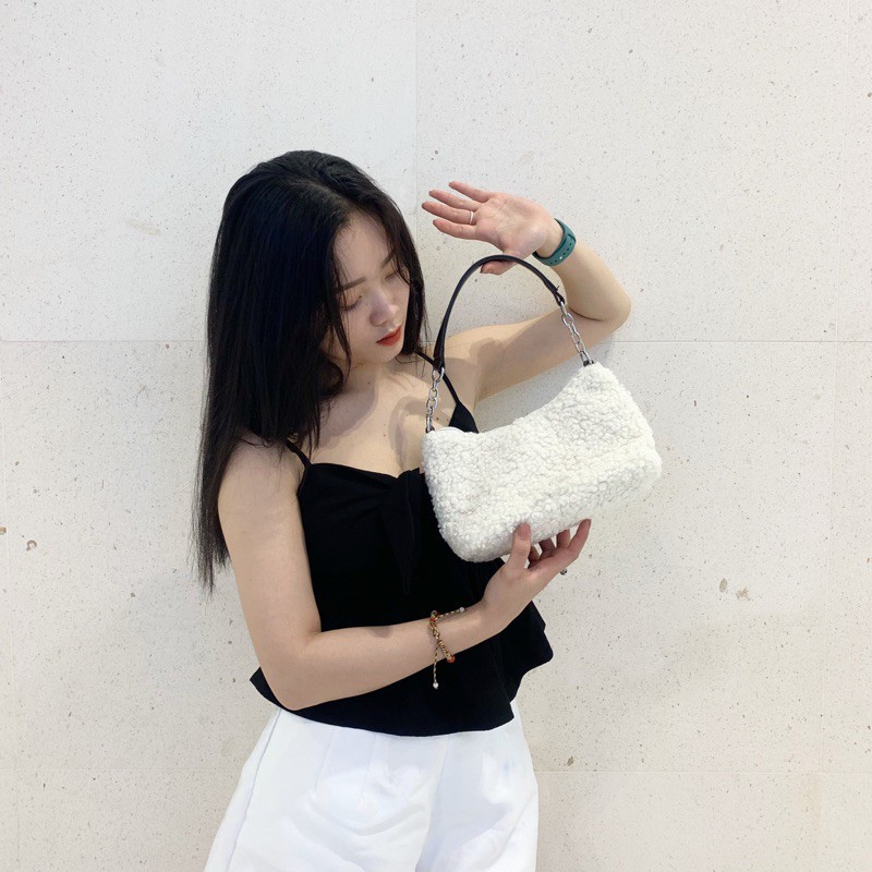 Túi đeo chéo nữ lông cừu xu hướng 2021 Trendy Woolly