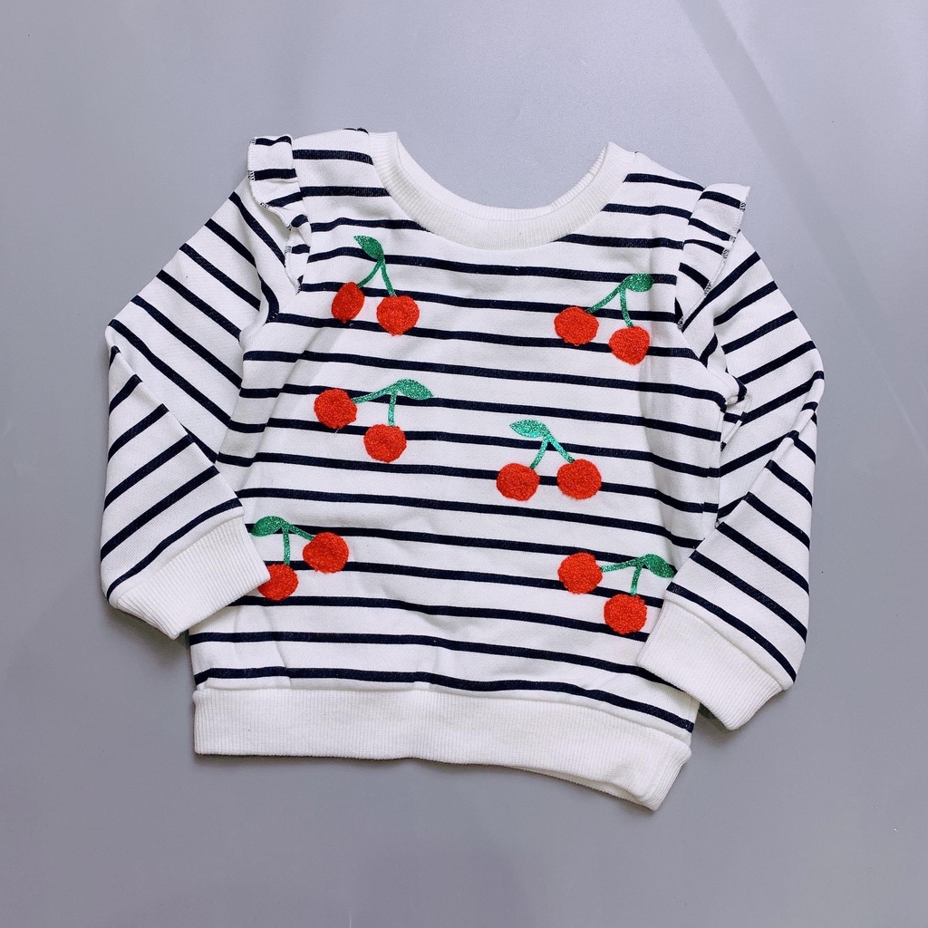 Áo nỉ bông primark kẻ cherry
