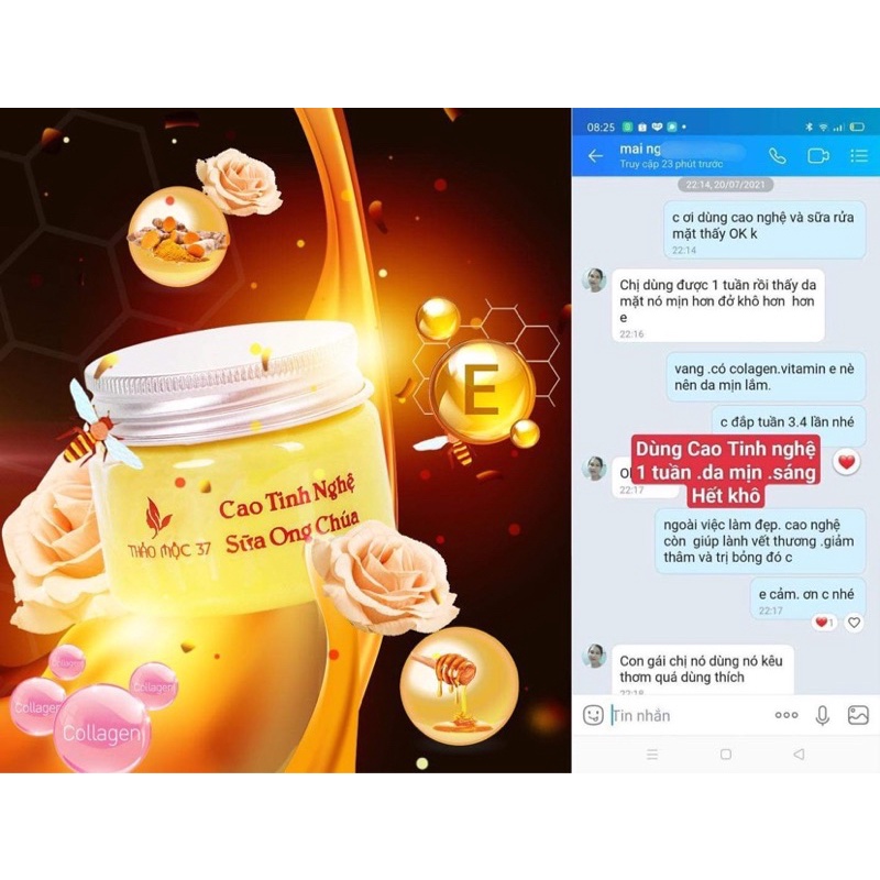Combo 5 hũ cao tinh nghệ sữa ong chúa 37 của Thảo Mộc 37