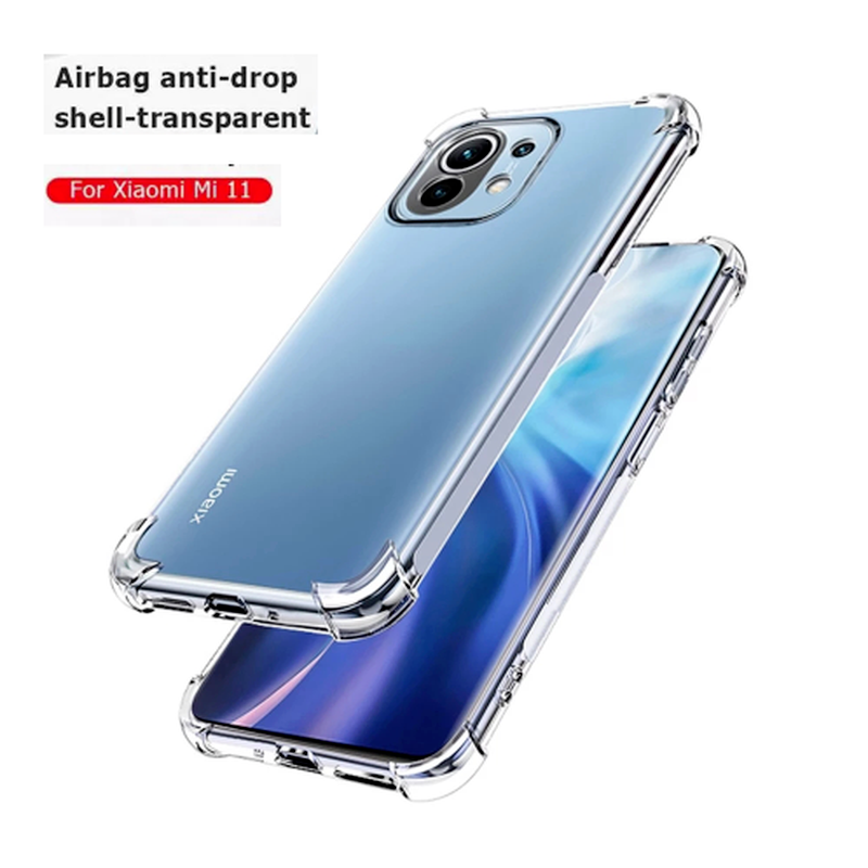 Xiaomi Mi 11 Silicone Shockproof Back Cover for Xiaomi Mi 10T 10 9 Pro Lite POCO M3 X3 NFC Transparent Case