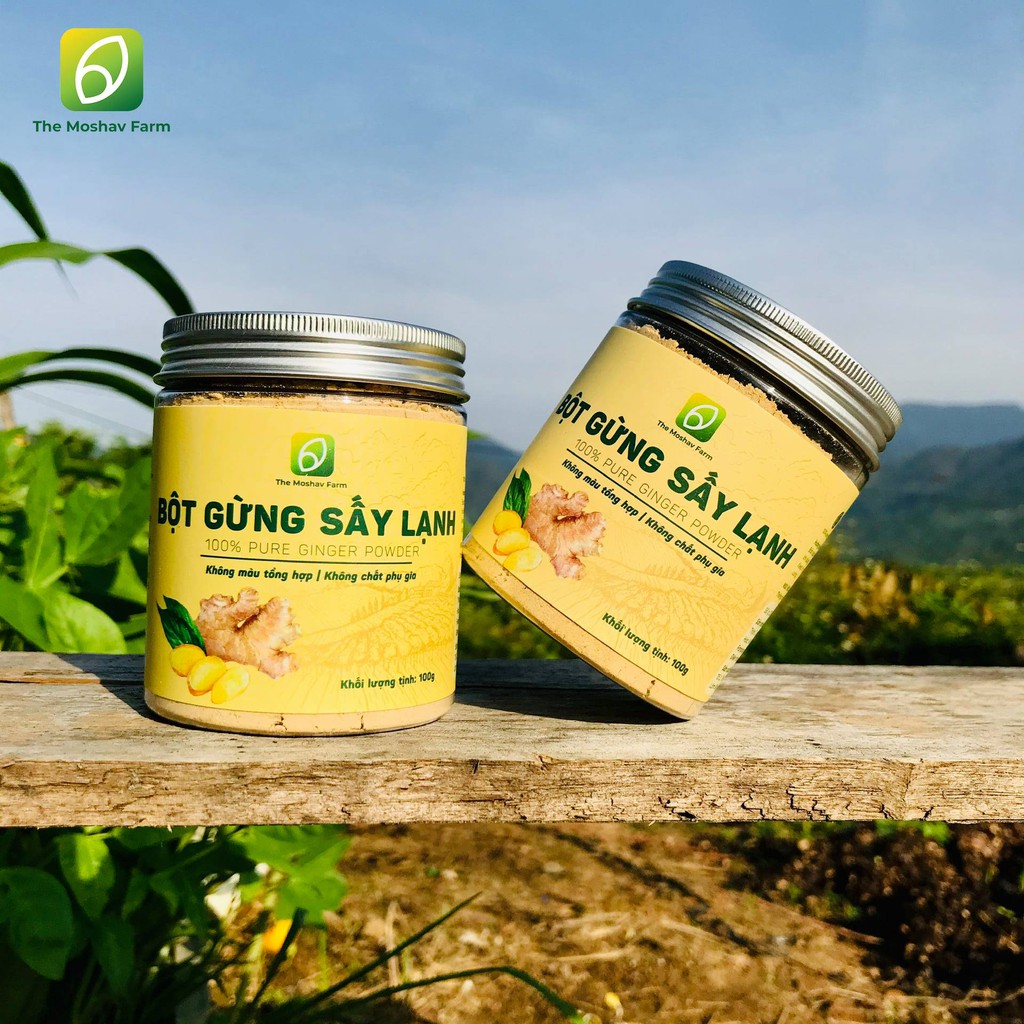 Bột gừng sẻ sấy lạnh Moshav Farm hủ 40gr nguyên chất