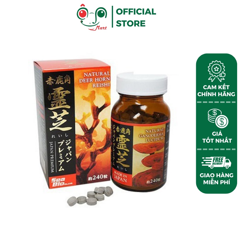 Nấm Linh Chi Đỏ Sừng Hươu 240 Viên Nhật Bản