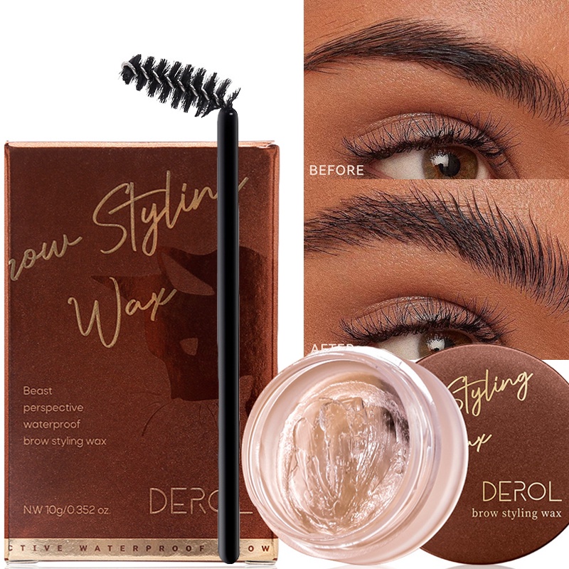 Kem Cố Định Lông Mày DEROL 3D Nhanh Khô Chống Thấm Nước Tự Nhiên Lâu Trôi Kích Thước Nhỏ Gọn