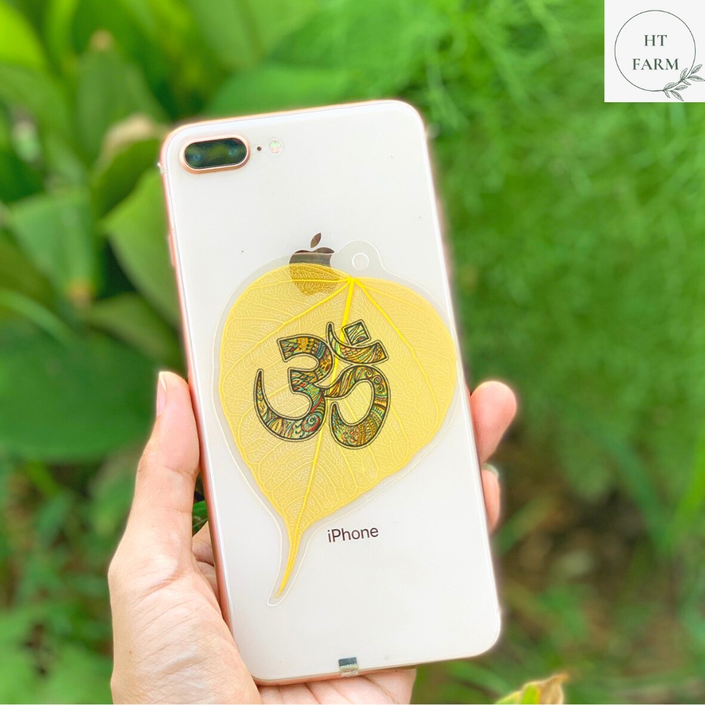Lá Bồ Đề In hình - Chữ OM